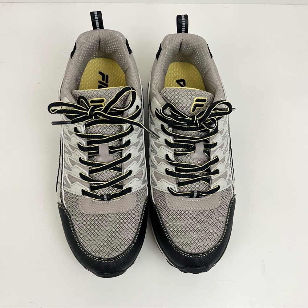 Fila Trail Walking Grey Yellow Gym Exercise Outdoor Shoes Women’s Size 9